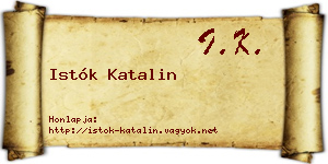 Istók Katalin névjegykártya