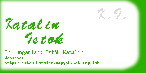 katalin istok business card